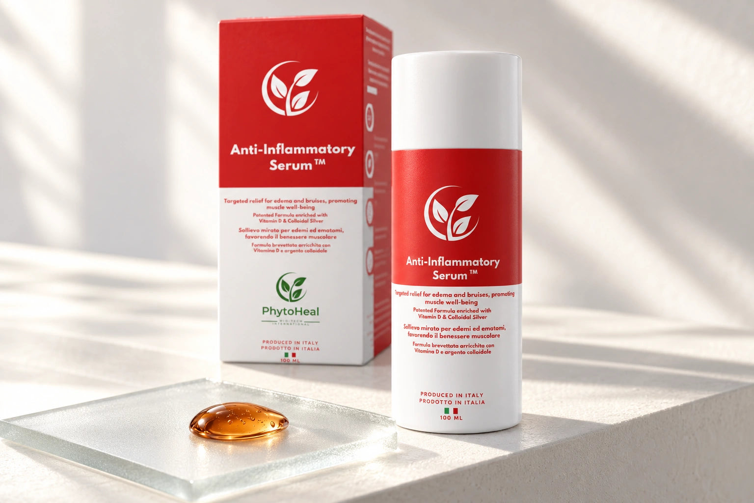 Fotografia di studio: Anti-Inflammatory Serum e la texture ambrata del siero
